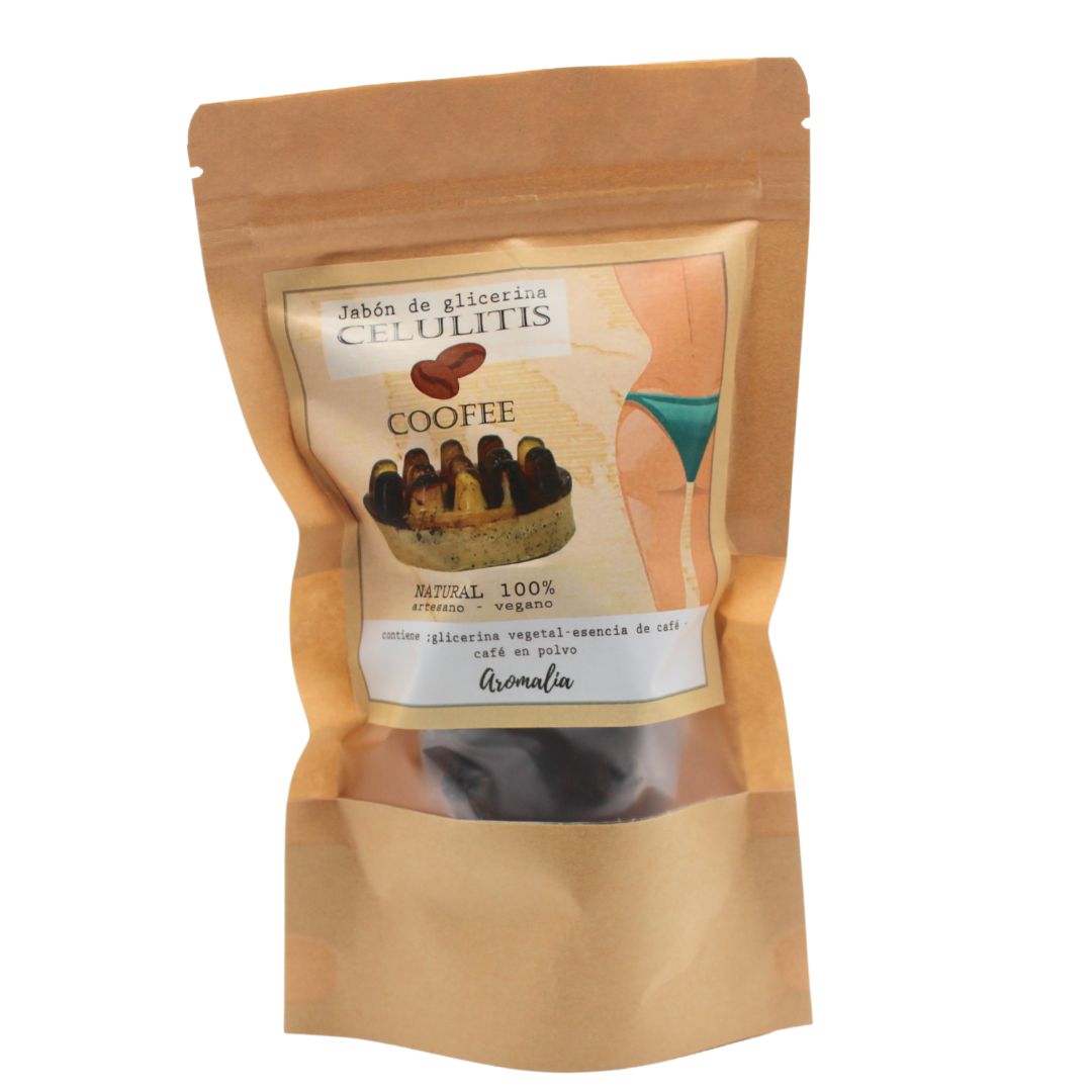 Jabón anticelulitis natural y vegano de café