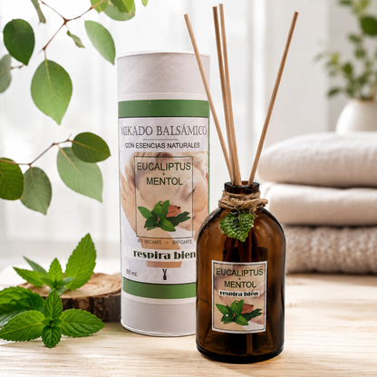Mikado Balsámico Eucaliptus + Mentol – Respira Bien (100 ml)