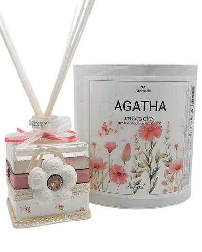 Mikado Decorativo Floral “Agatha” – Difusor Aromático 250 m