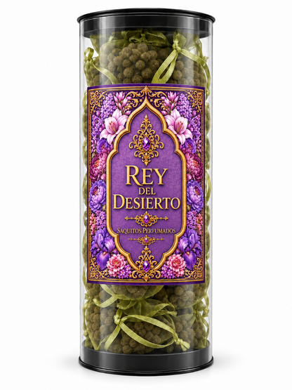 Saquito Perfumado Rey del Desierto – Ámbar Dorado para Armario y Cajones