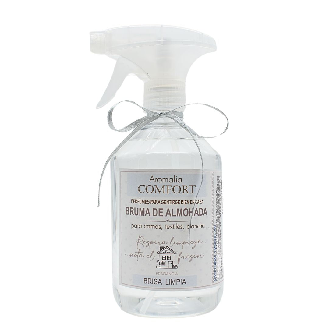 Spray perfumado textil y ambiente limpio