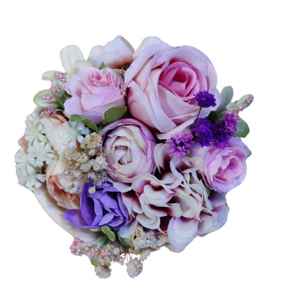 Cesta floral de Lino Blanco